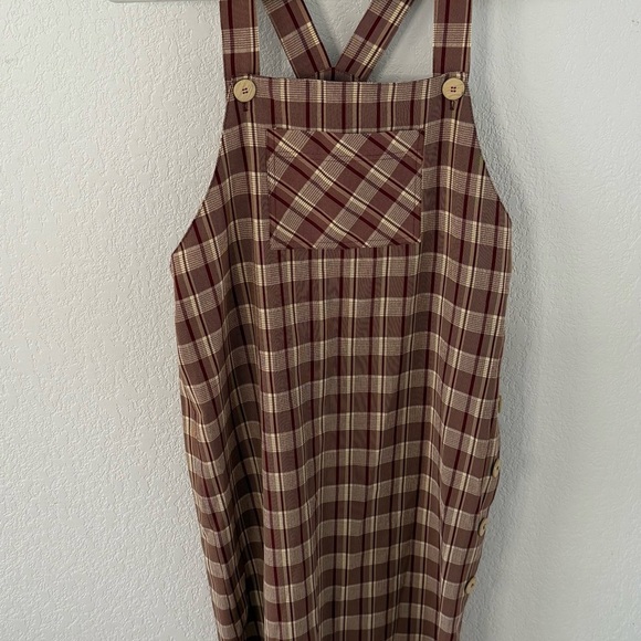 Vintage cosmos Plaid Overall Dress - Picture 2 of 4